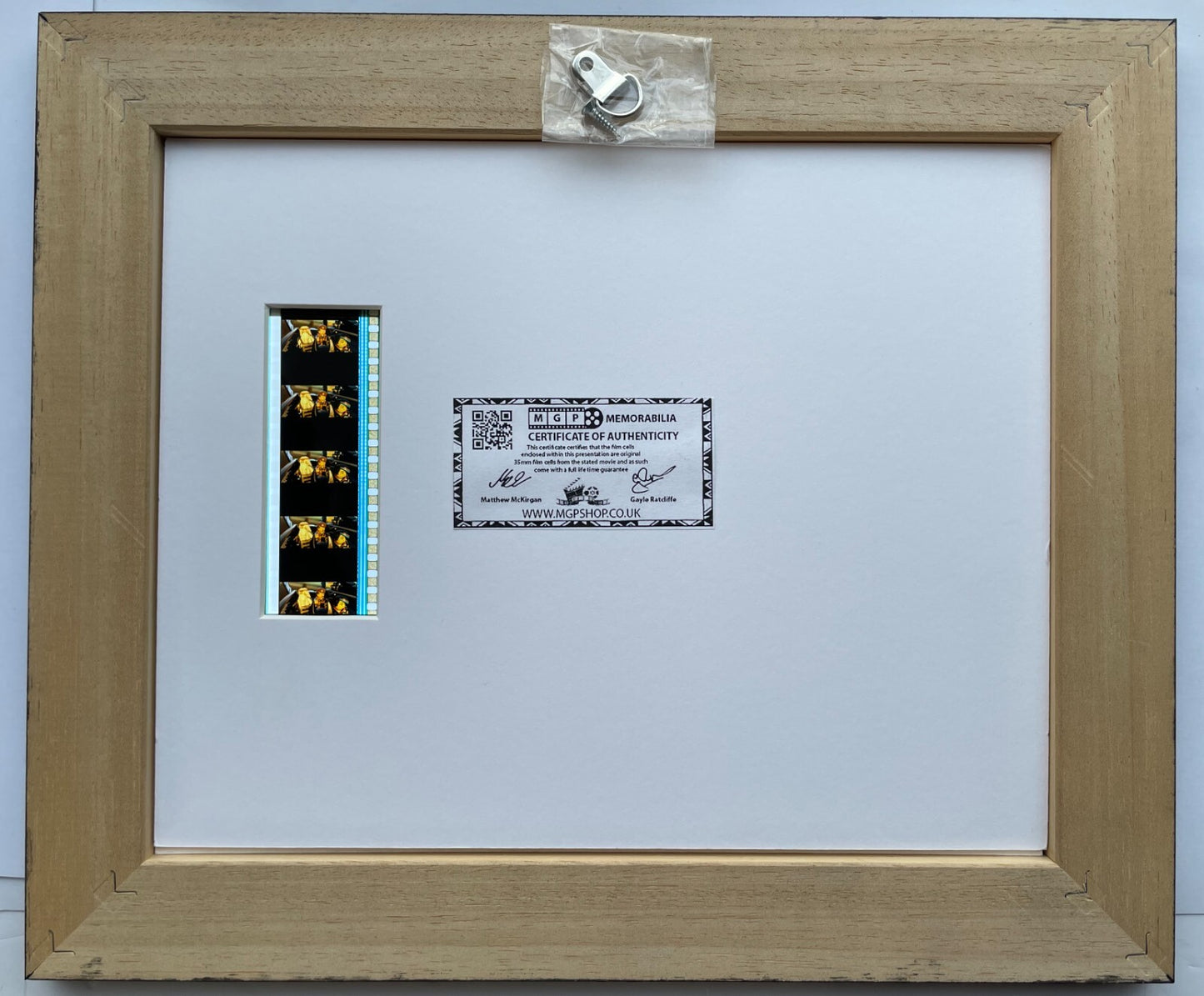 Hand crafted display featuring original 35mm film cells for THE LEGO MOVIE fans