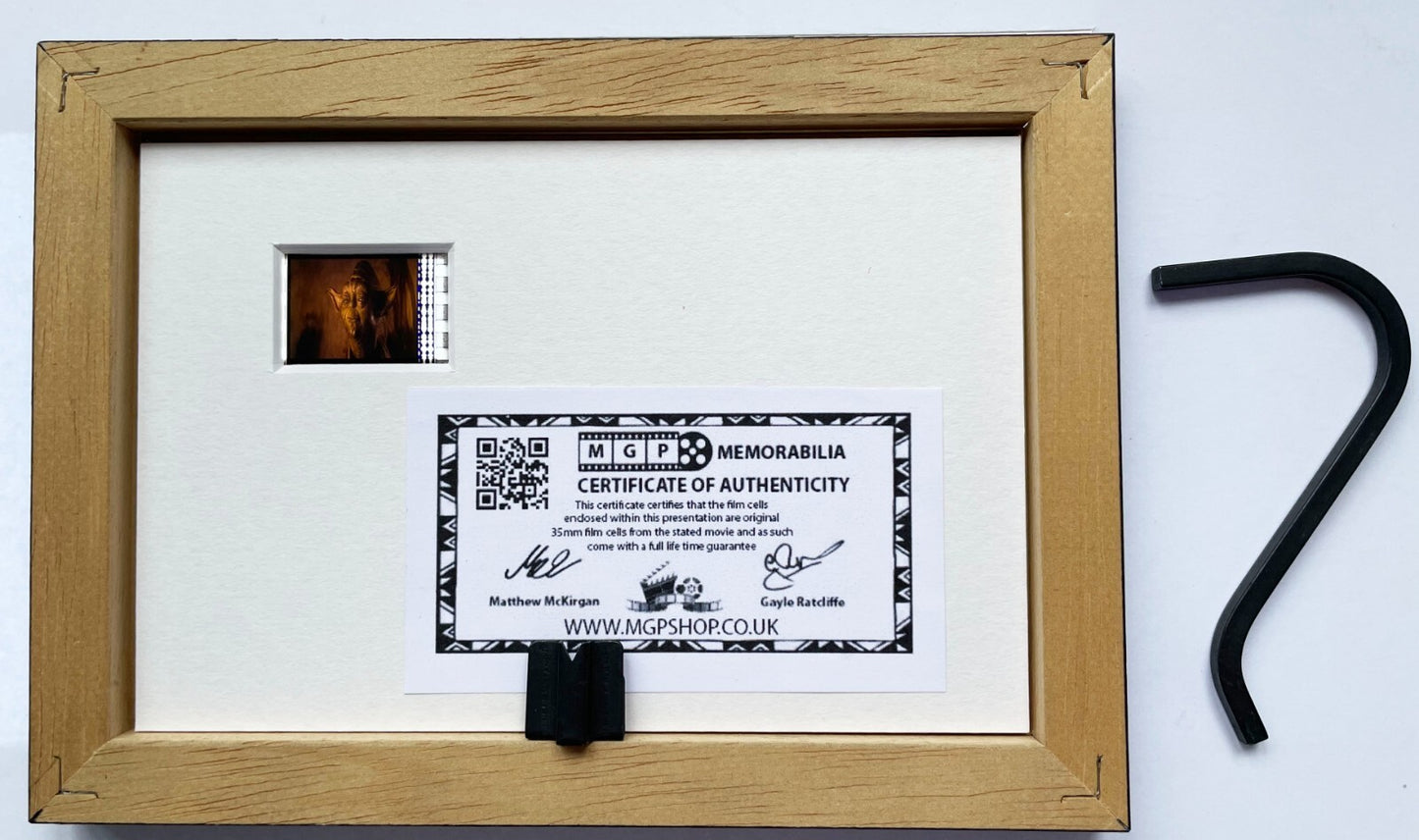 STAR WARS Ep V Original Mini 35mm Film Cells set in Quality Wood Frame + COA