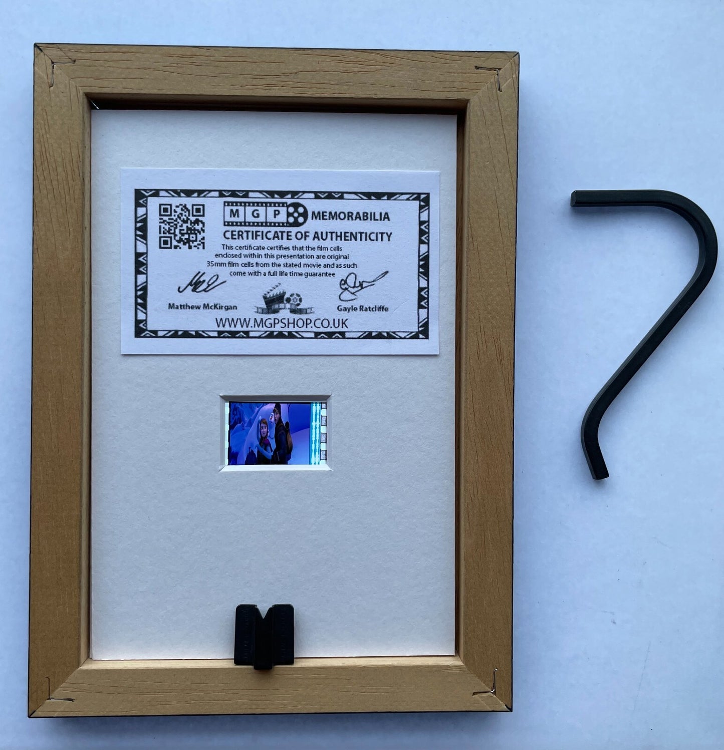 Hand crafted display featuring original Mini 35mm film cells for a FROZEN fan