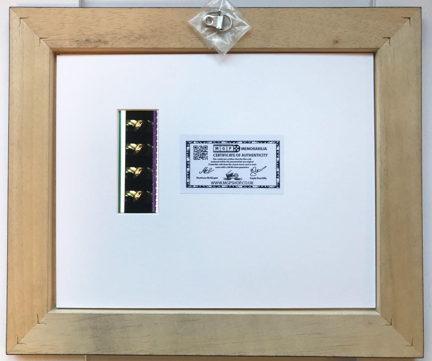 Handmade display featuring original 35mm film cells for a BATMAN BEGINS fan v1