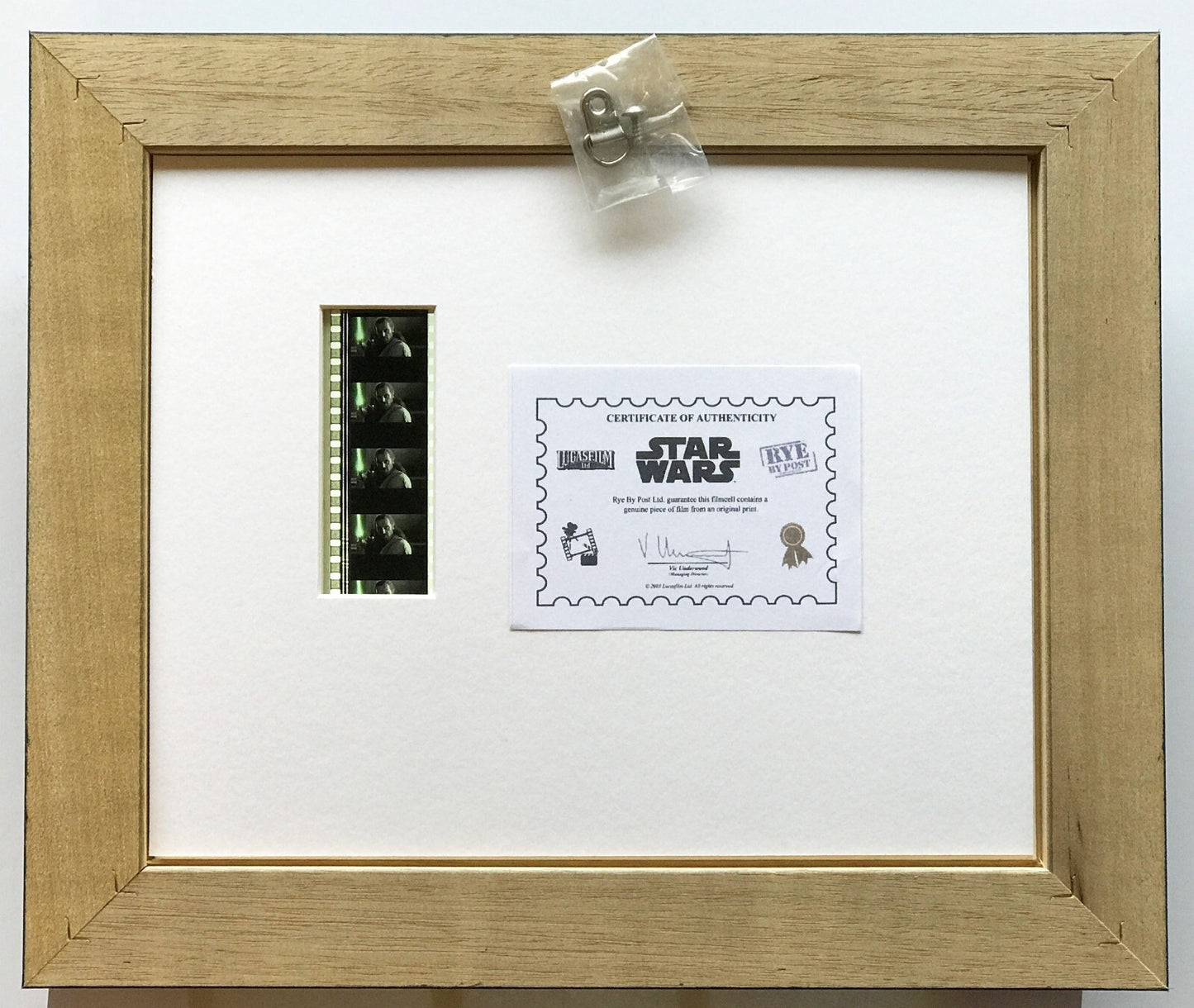 Handmade display inc original 35mm film cells for a STAR WARS Ep 1 fan + COA v2