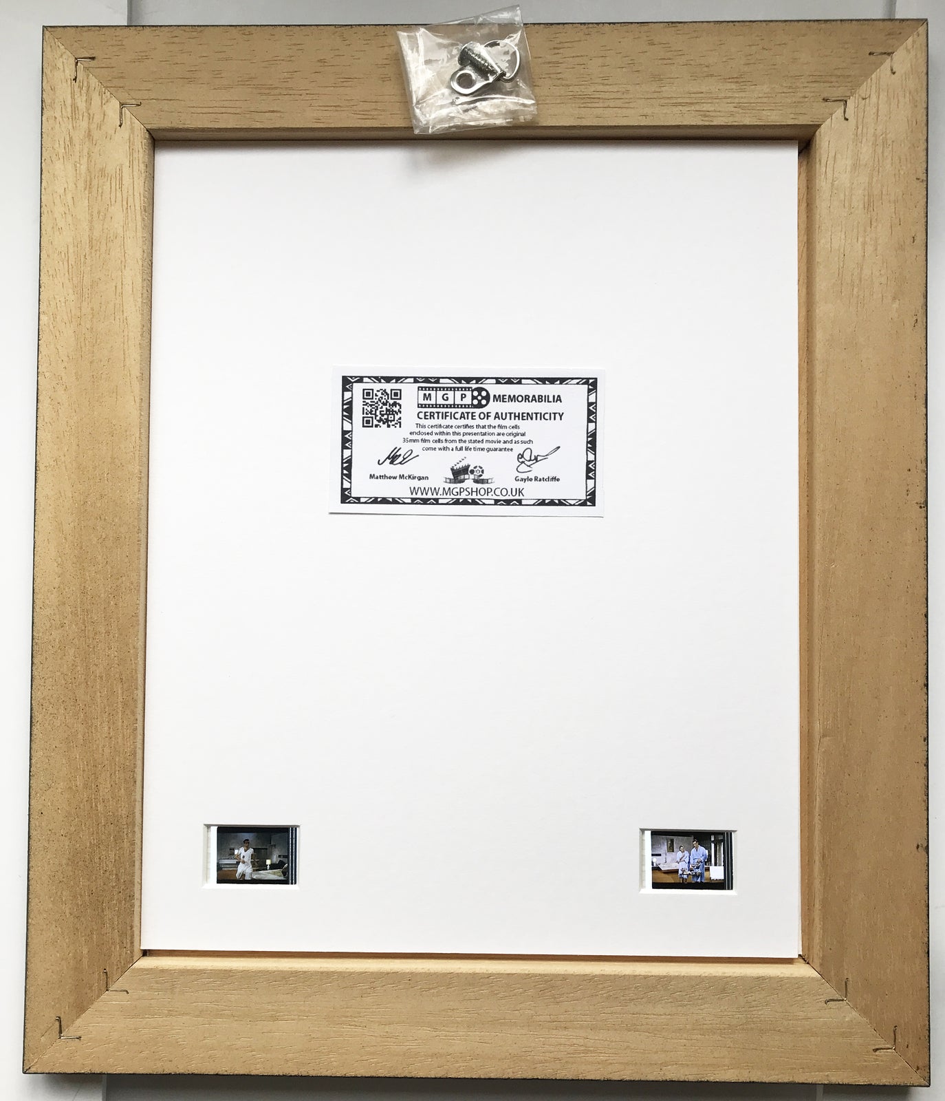 Hand crafted display featuring original film cells for James Bond DR. NO fans