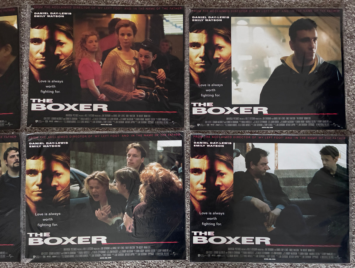 The Boxer (1997) Original 14"x 11" Lobby Cards x 6 Daniel Day-Lewis & Emily Watson