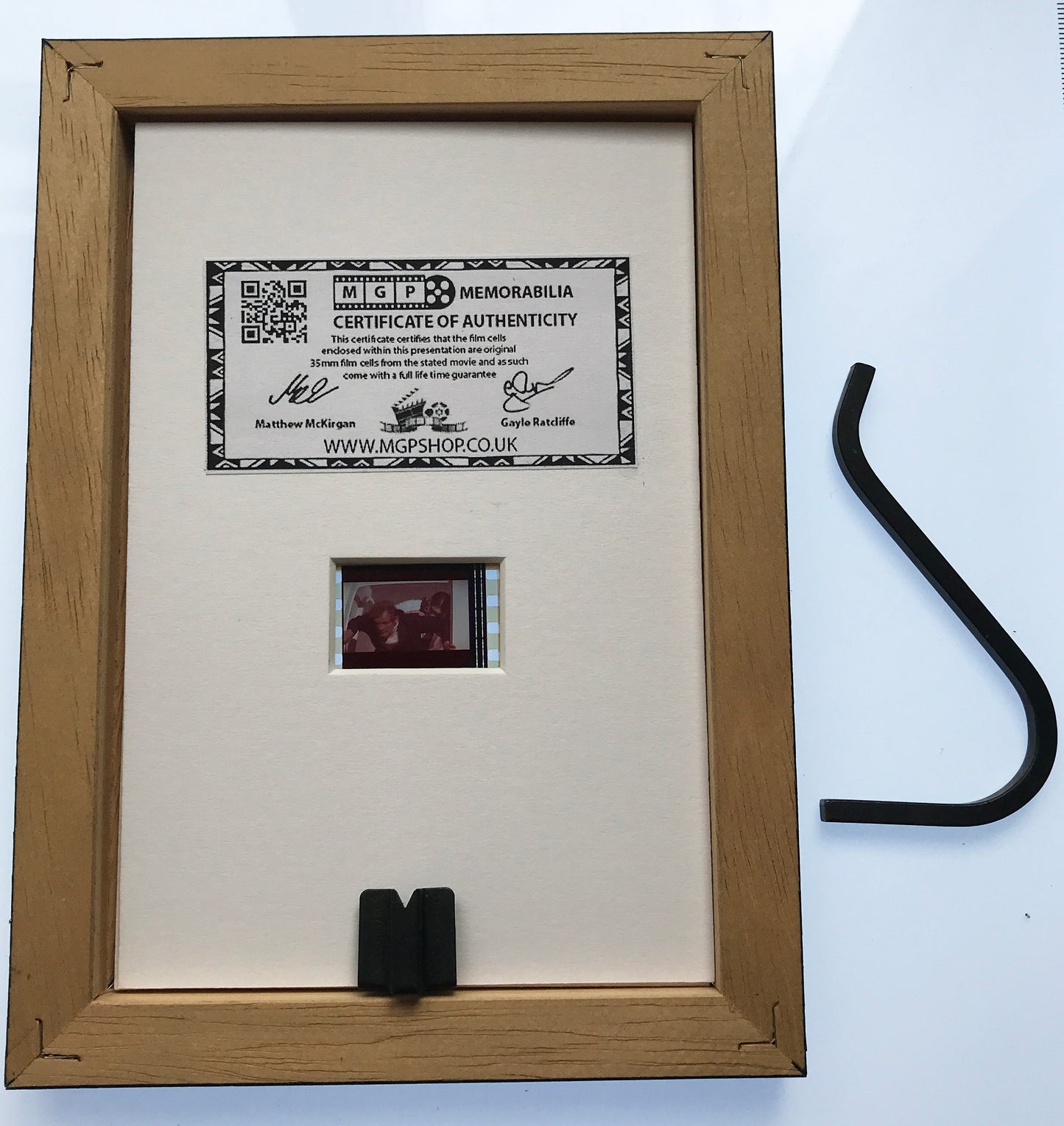 Hand crafted display featuring original film cell for a James Bond MOONRAKER fan