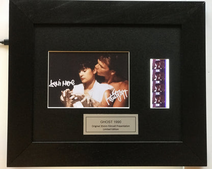 GHOST 1990 Original 35mm Film Cells set in Quality Wood Frame + Signed Repro