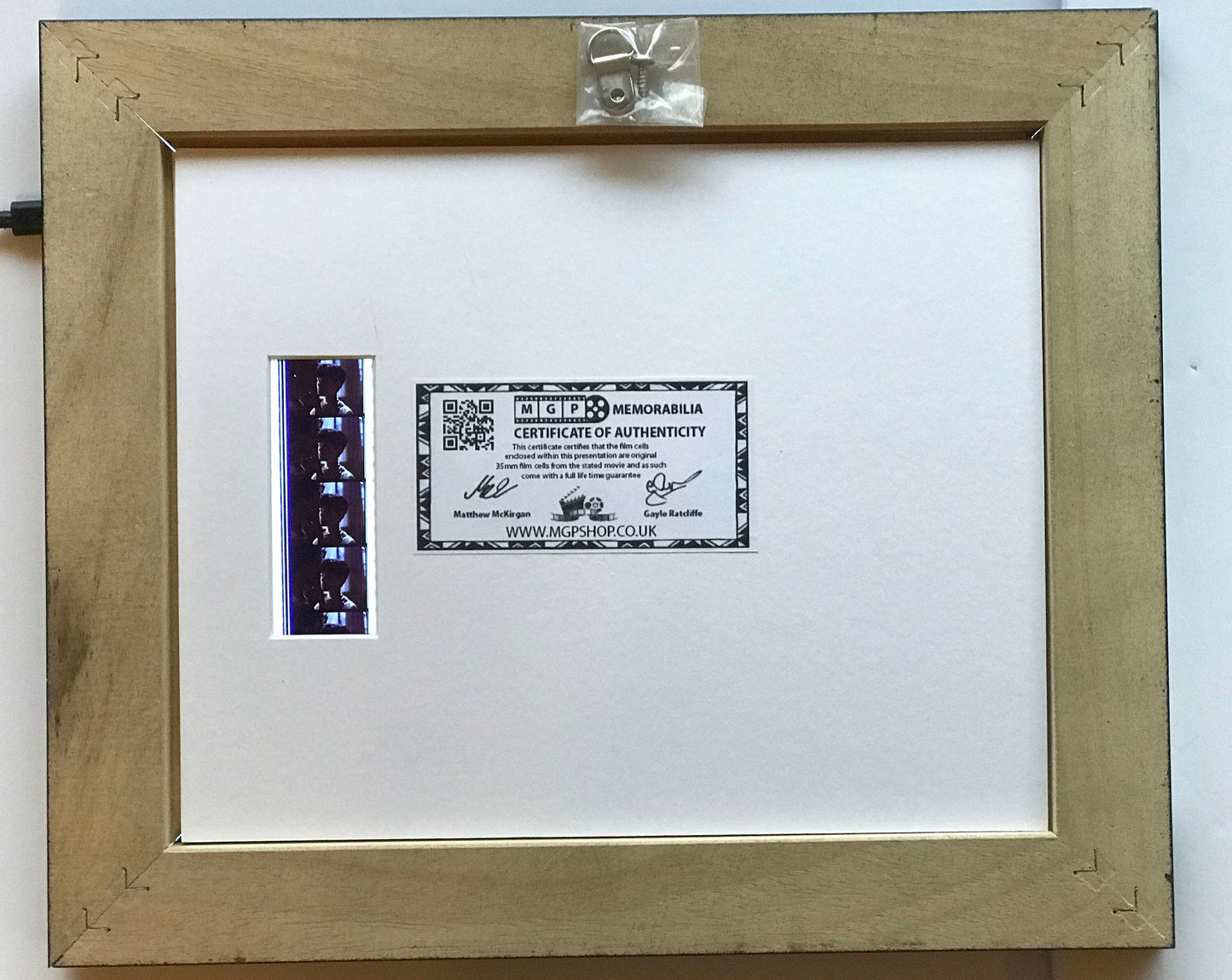 GHOST 1990 Original 35mm Film Cells set in Quality Wood Frame + Signed Repro
