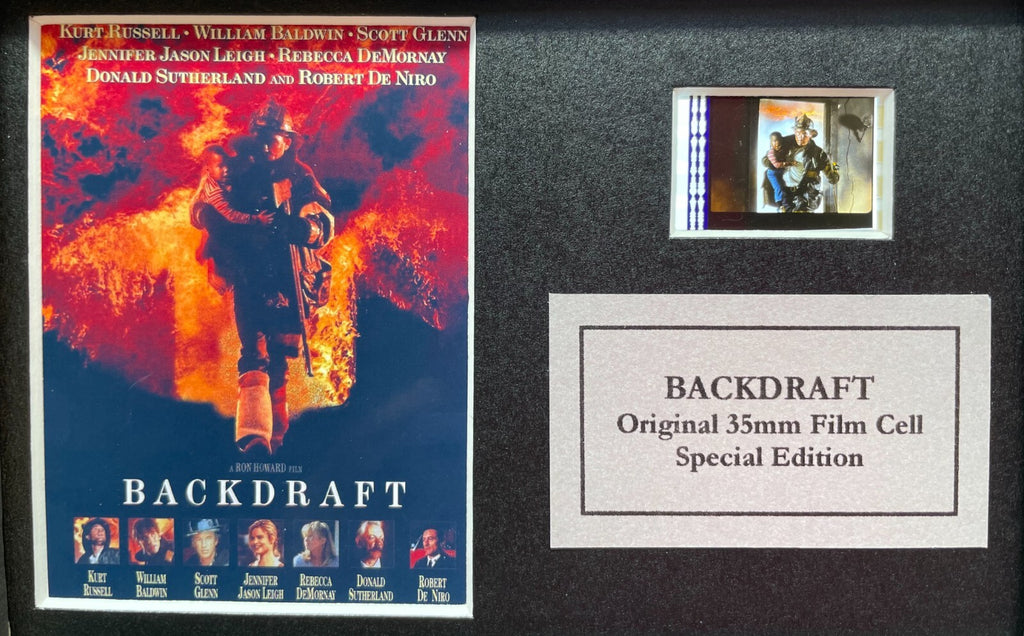 BACKDRAFT of 1991 (Kurt Russell) Original Mini 35mm film cell Memorabilia + COA