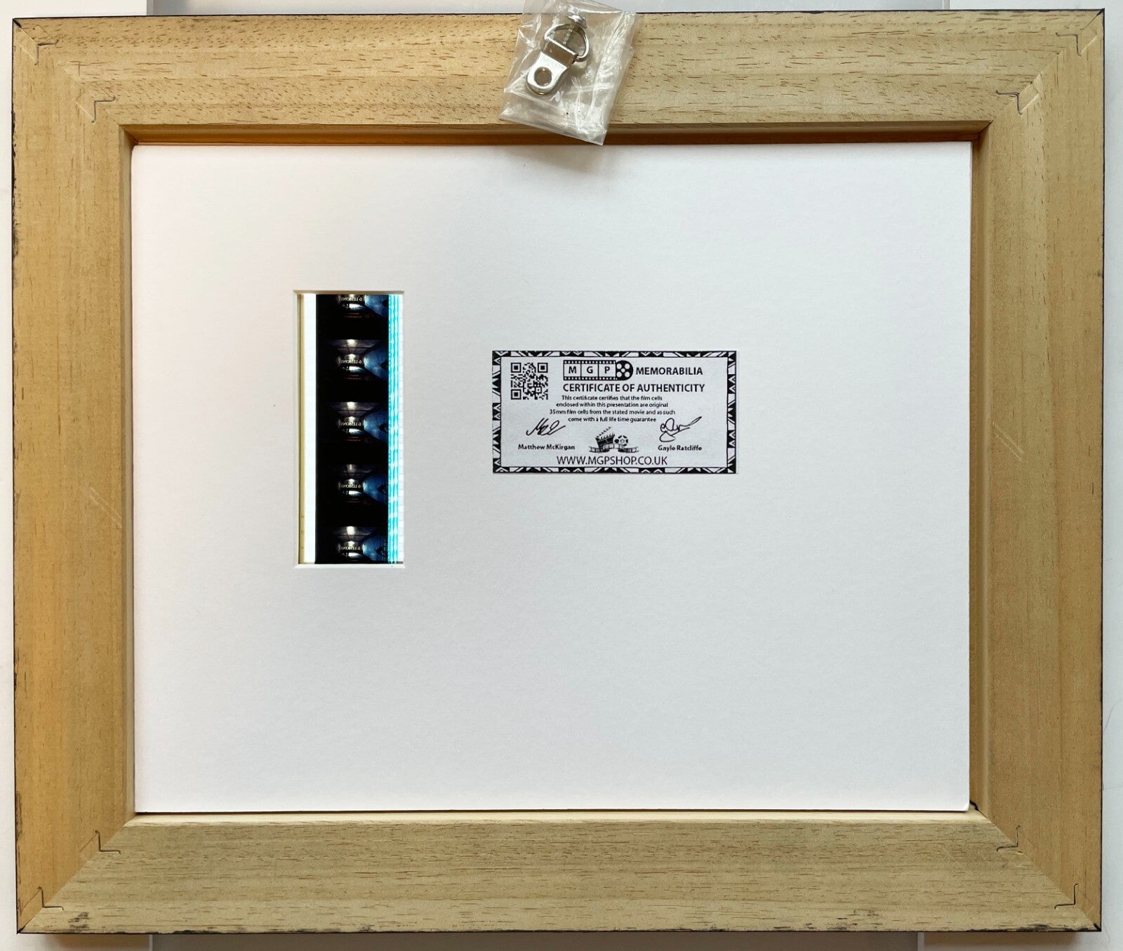 Hand crafted display featuring original 35mm film cells for a SAW VI fan + COA