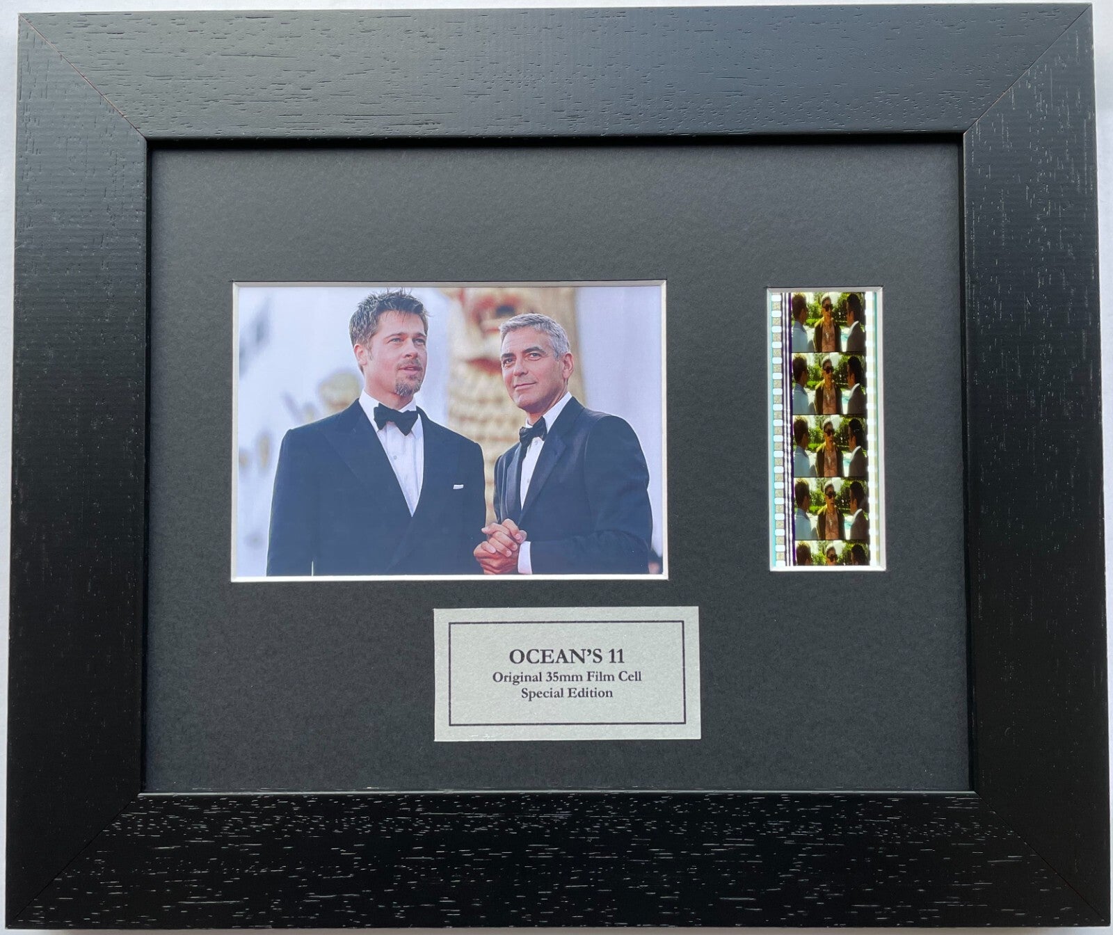 Hand crafted display featuring original 35mm film cells for a OCEAN'S 11 fan
