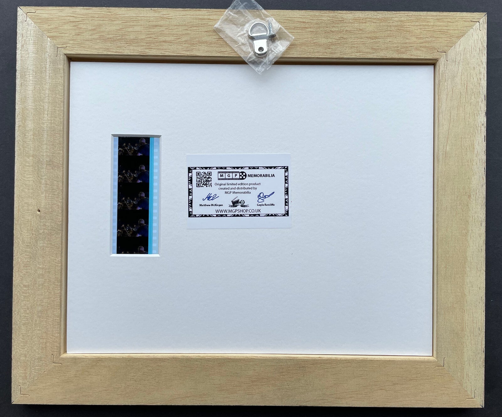 COLDPLAY Original 35mm film Cell Memorabilia + Chris Martin Signed Repro + COA