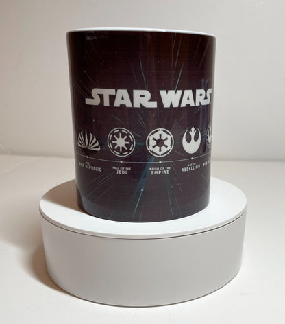 Hand Crafted 11oz Coffee mug for a Star Wars TIMELINE fan