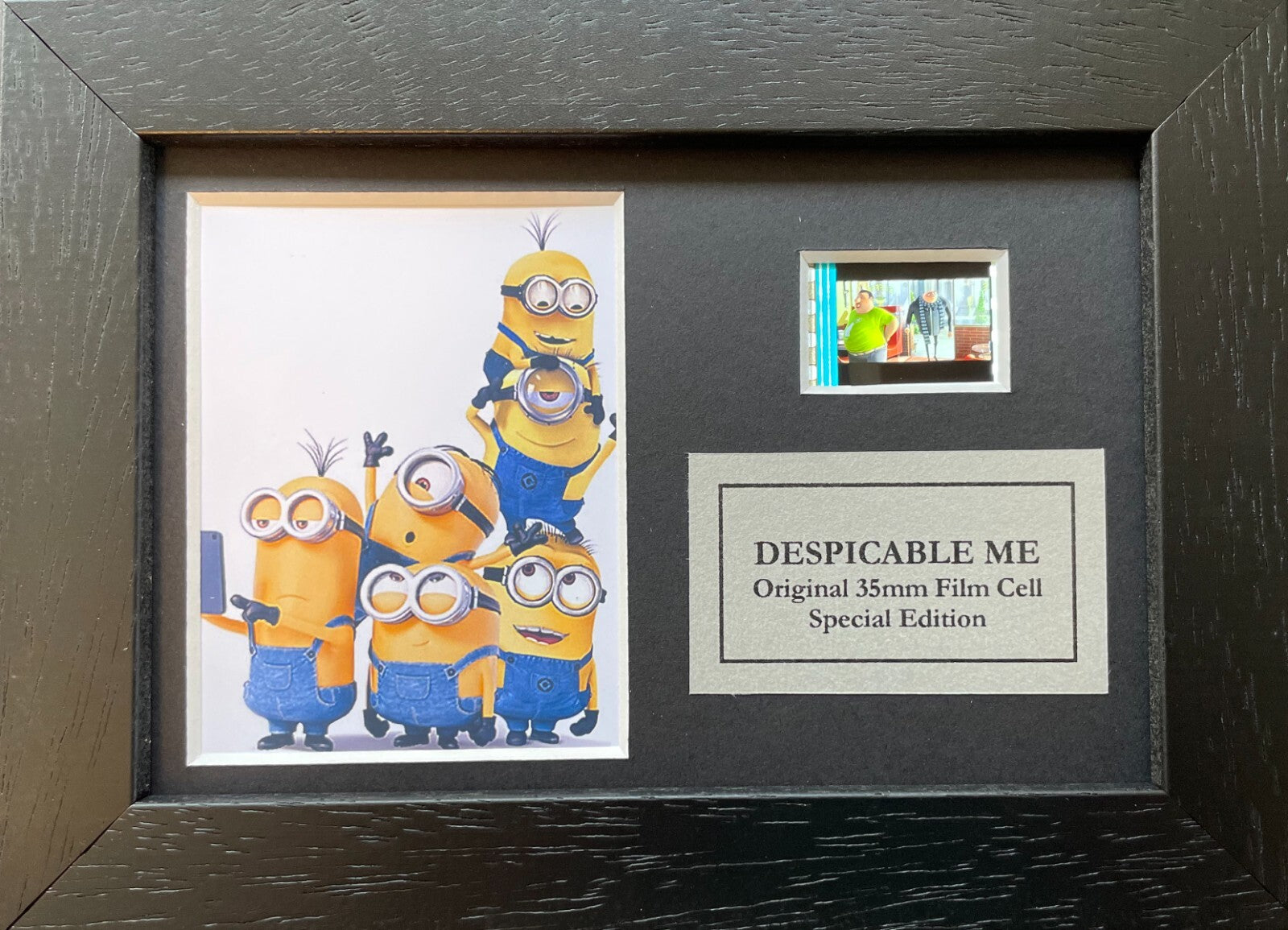 Hand crafted display featuring Mini original film cell for DESPICABLE ME fans vM