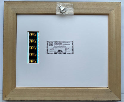 Hand crafted display featuring original 35mm film cells for THE LEGO MOVIE fans