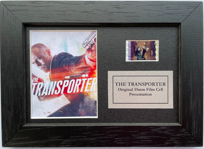 THE TRANSPORTER Original Mini 35mm Film Cells set in Quality Wood Frame + COA