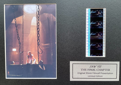 Handmade display inc original 35mm filmcells for a SAW VII The Final Chapter fan