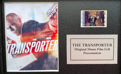 THE TRANSPORTER Original Mini 35mm Film Cells set in Quality Wood Frame + COA