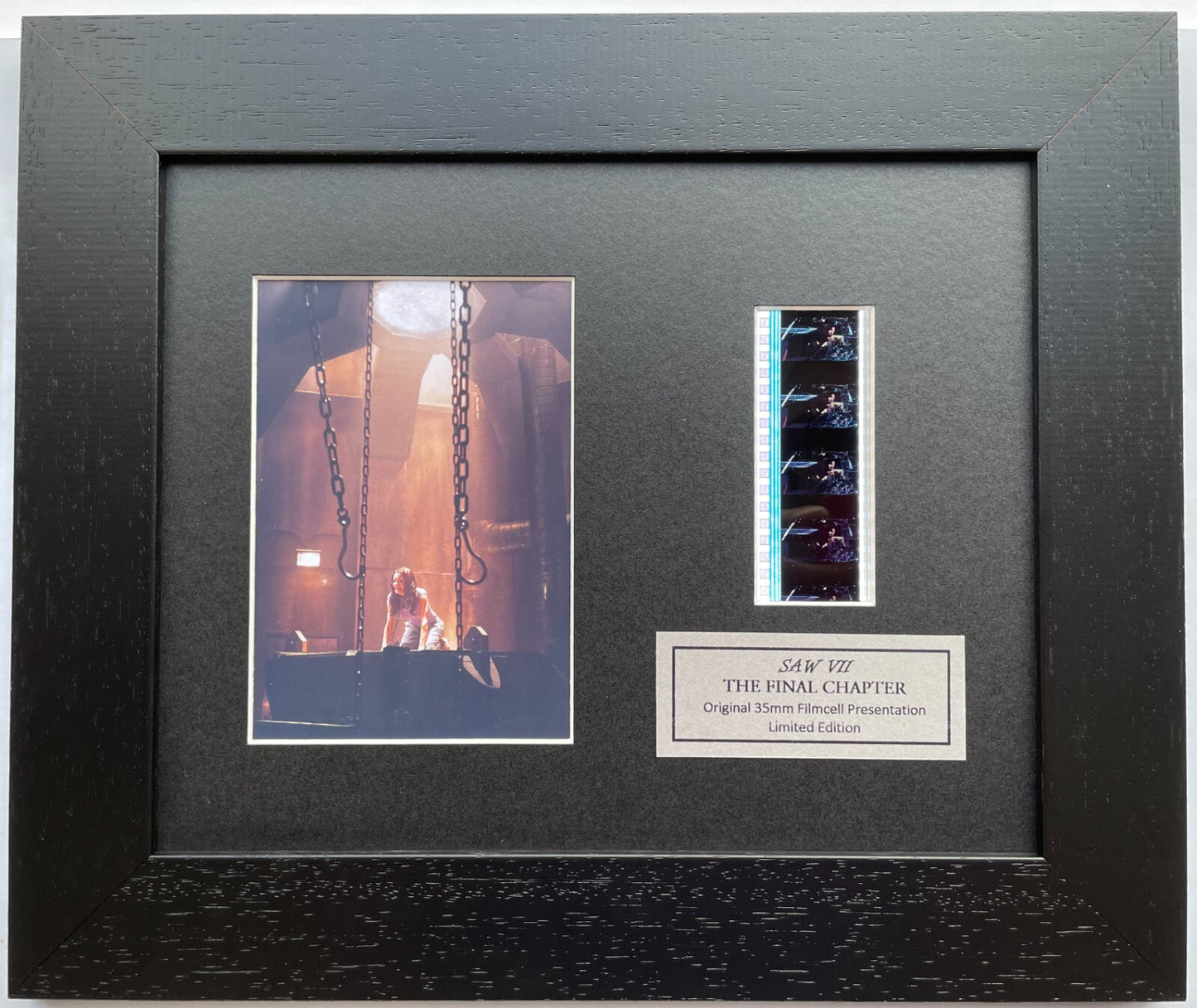 Handmade display inc original 35mm filmcells for a SAW VII The Final Chapter fan