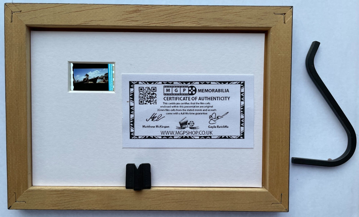 Handmade display featuring original Mini filmcell for 007 QUANTUM OF SOLACE fans