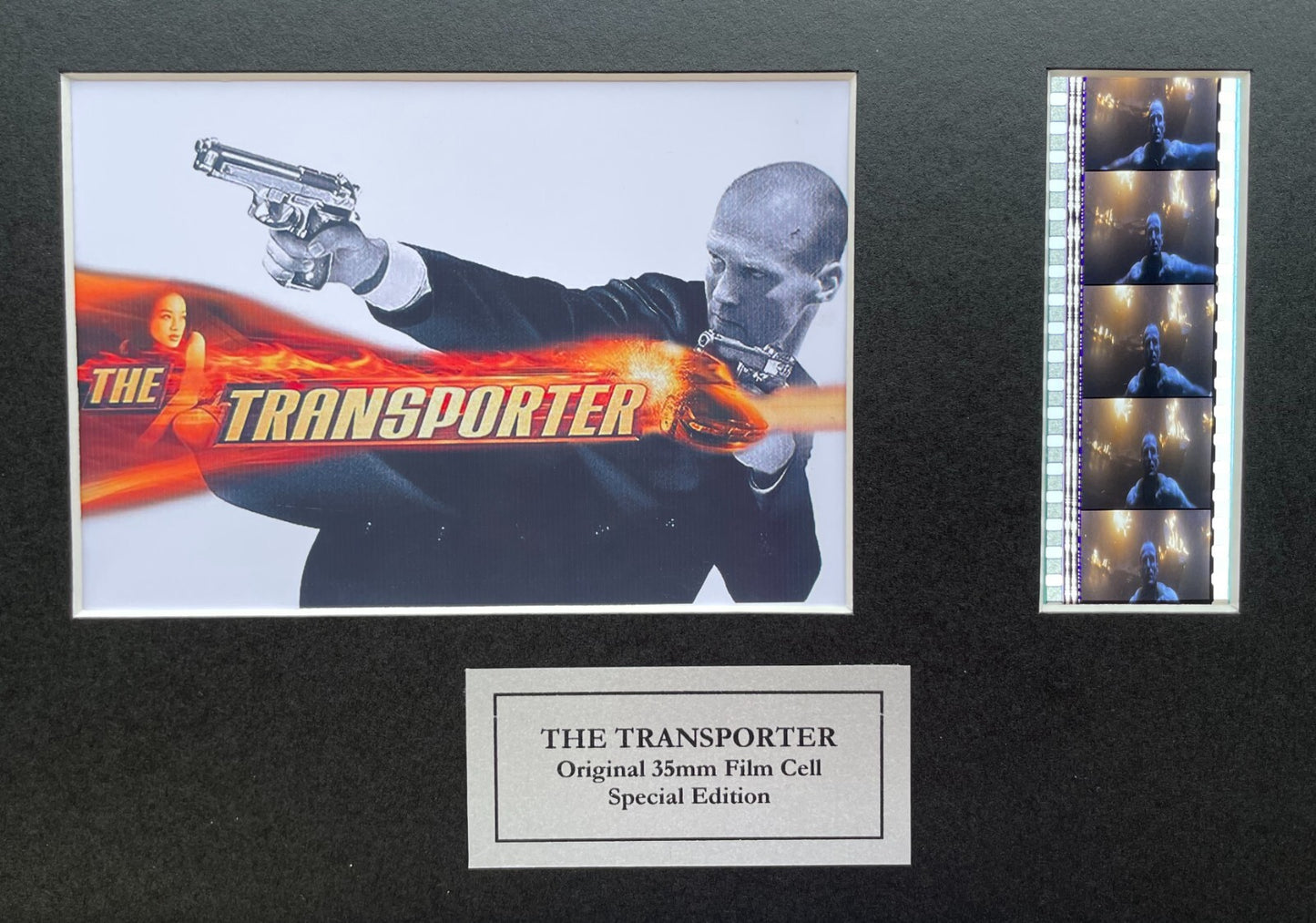 Hand crafted display featuring original film cells for THE TRANSPORTER fans V1
