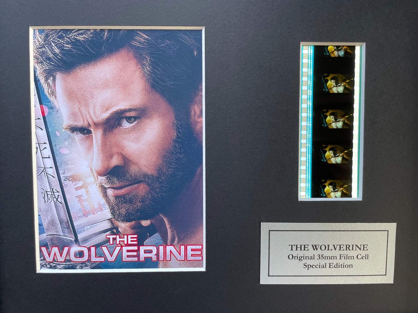 Hand crafted display featuring original 35mm filmcells for THE WOLVERINE fans v2