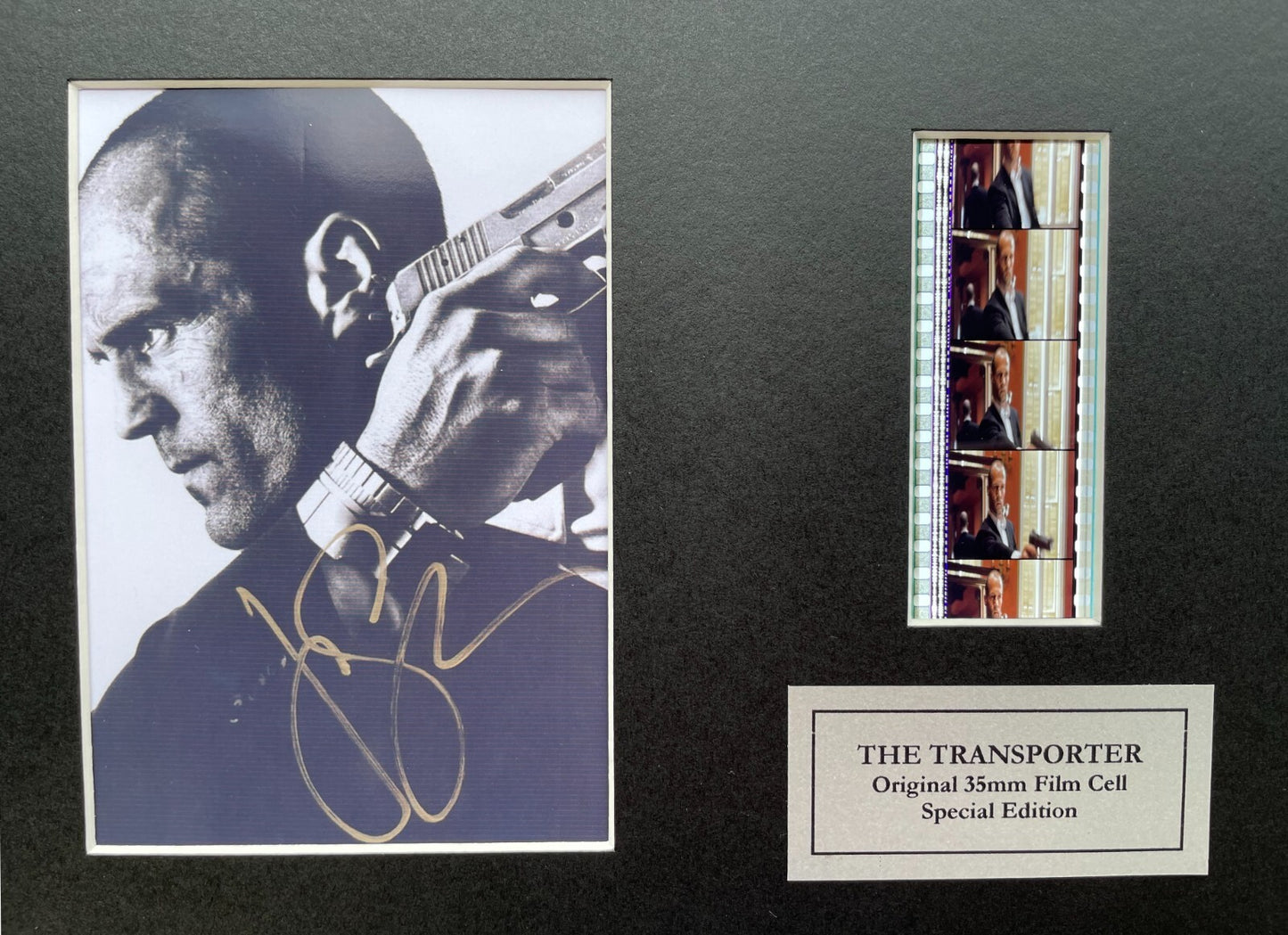 Handmade display featuring original 35mm film cells for The Transporter fans vSR