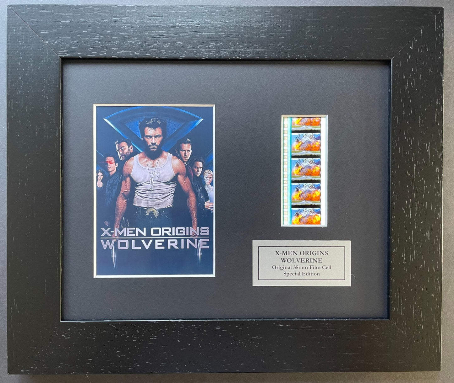 Hand crafted display featuring original 35mm filmcells for X-MEN ORIGINS fans v1