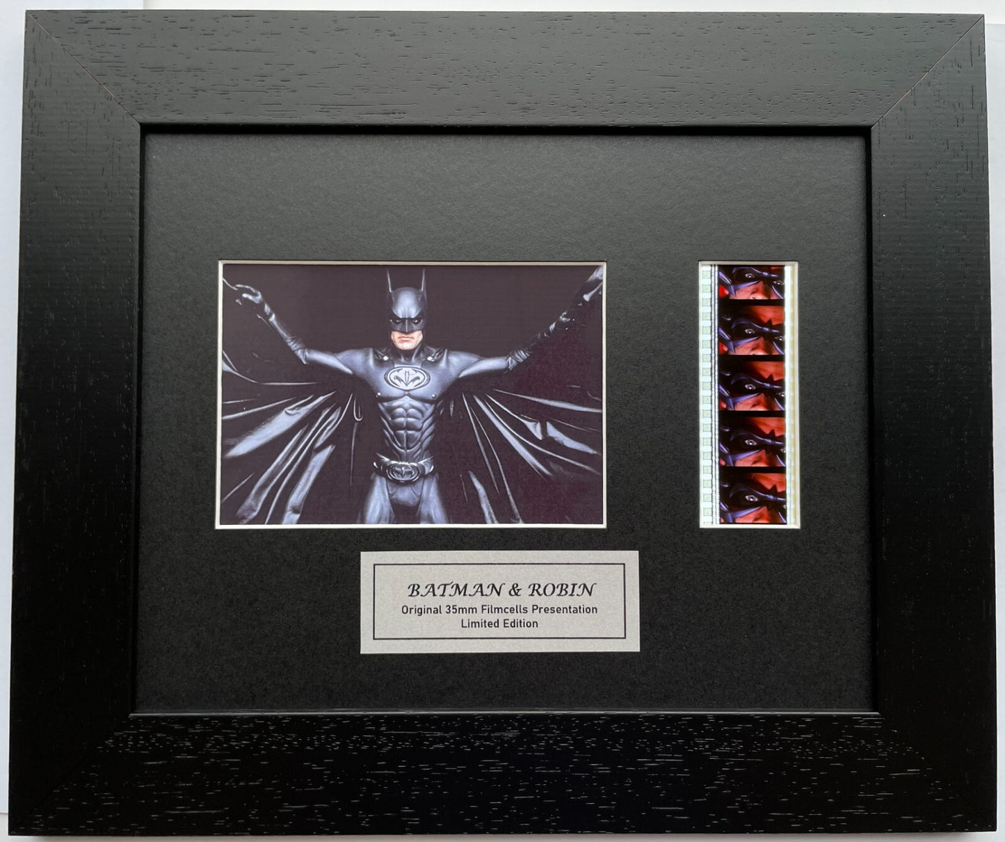 Hand crafted gift featuring original film cells for BATMAN & ROBIN 1997 fans v2