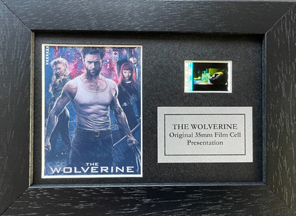 Hand crafted display featuring original Mini film cell for The Wolverine fans