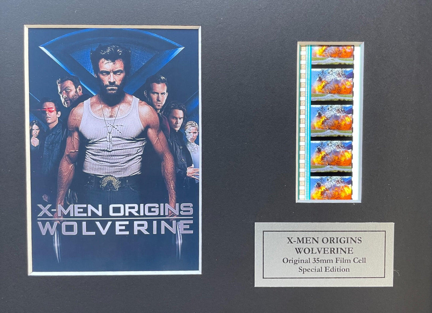 Hand crafted display featuring original 35mm filmcells for X-MEN ORIGINS fans v1