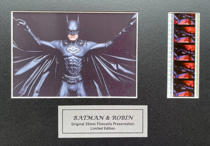 Hand crafted gift featuring original film cells for BATMAN & ROBIN 1997 fans v2