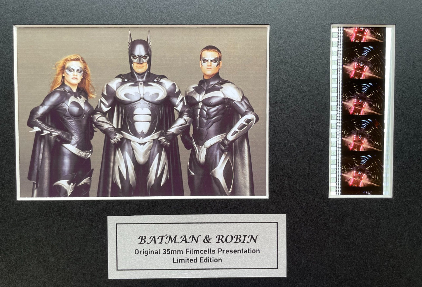 Hand crafted gift featuring original film cells for BATMAN & ROBIN 1997 fans v3