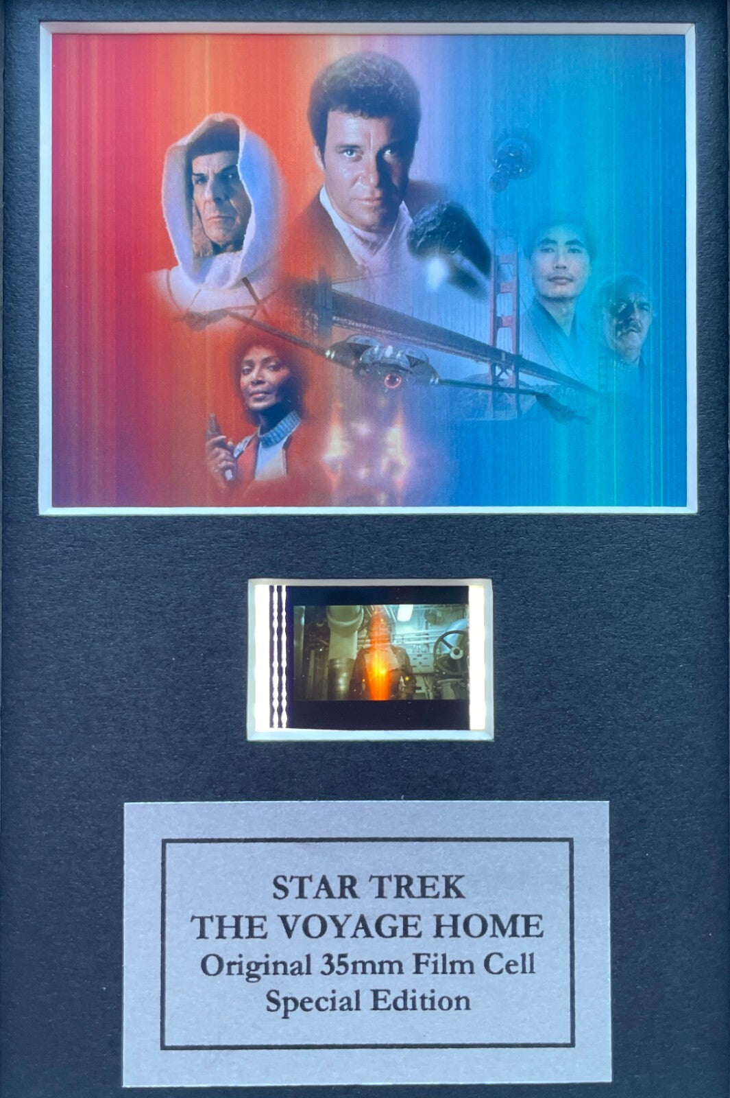Handmade display with original filmcell for Star Trek The Voyage Home fans v1