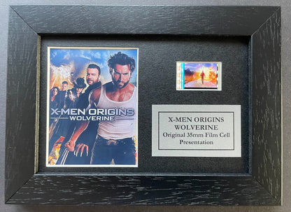 Hand crafted display featuring original Mini film cells for X-MEN ORIGINS fans