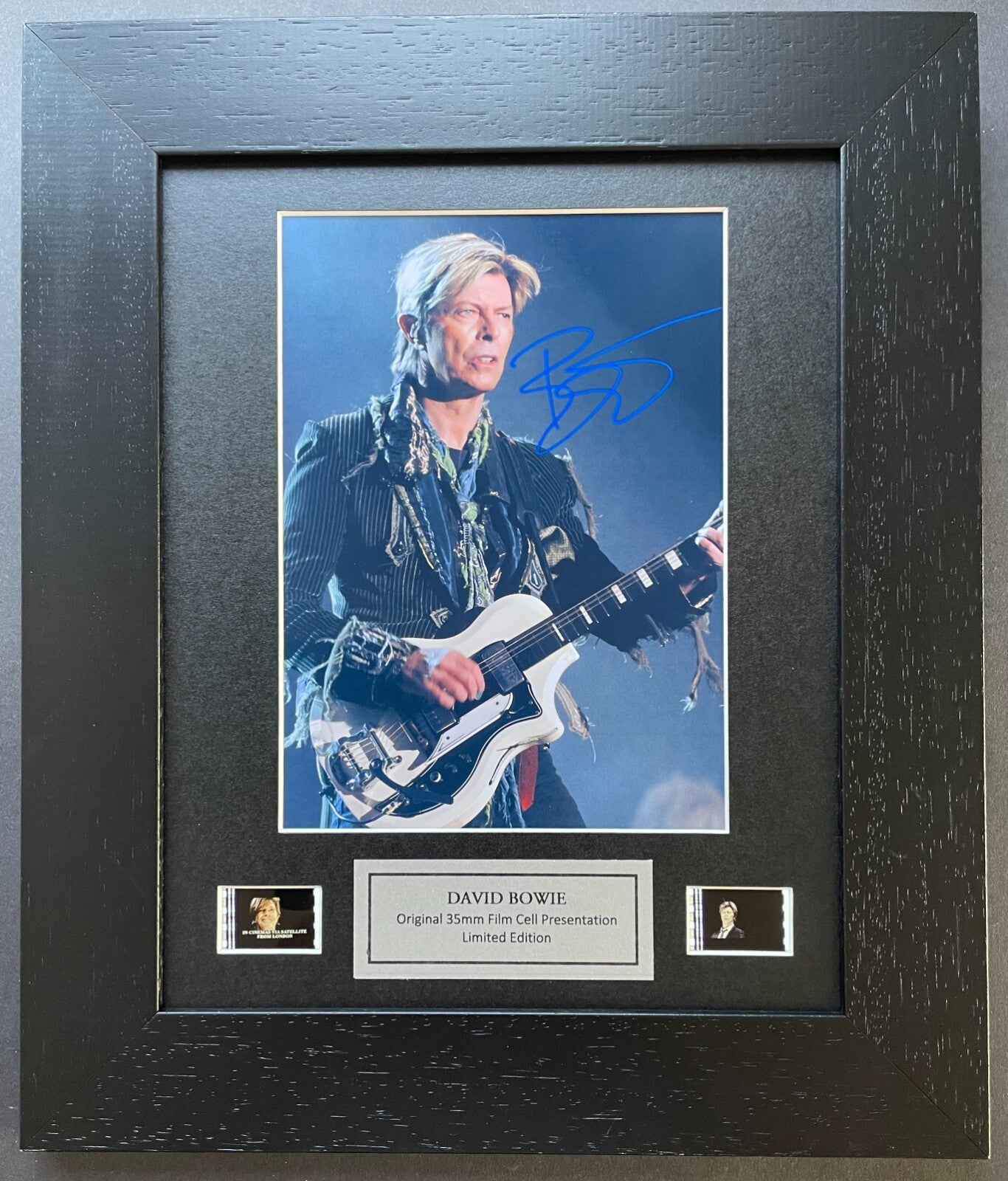 Hand crafted display featuring original 35mm film cells for DAVID BOWIE fans vSR