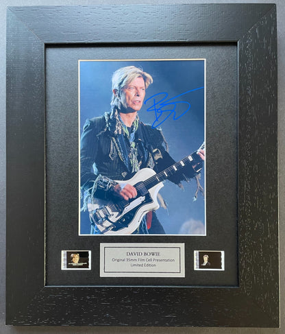 Hand crafted display featuring original 35mm film cells for DAVID BOWIE fans vSR