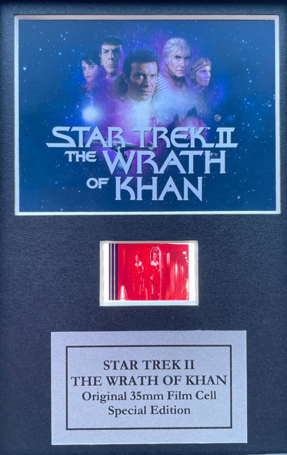 Hand crafted mini display featuring original film cell for a Star Trek II fan
