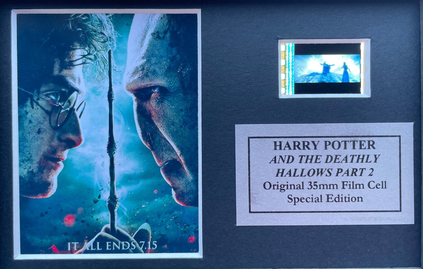 Harry Potter & The DEATHLY HALLOWS Pt 2 Original Filmcell set in Quality Wood Frame