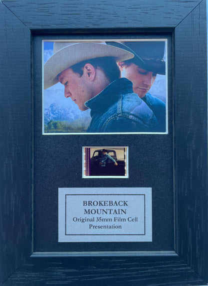 BROKEBACK MOUNTAIN Original Mini 35mm Film Cells set in Quality Wood Frame + COA