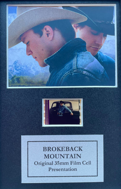 BROKEBACK MOUNTAIN Original Mini 35mm Film Cells set in Quality Wood Frame + COA