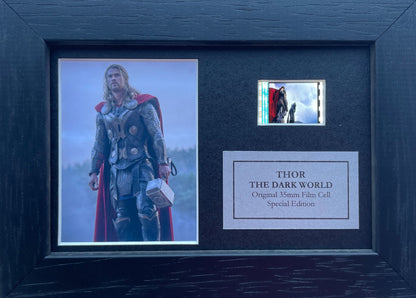 Hand crafted display featuring original Mini 35mm film cells for a THOR fan v1