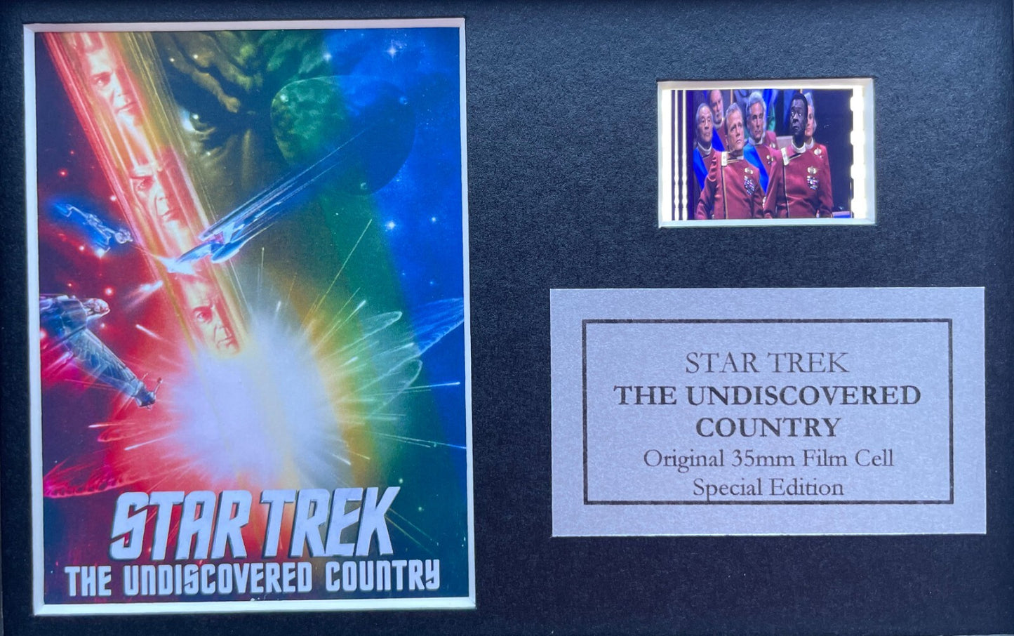 Handmade gift with original filmcell for Star Trek THE UNDISCOVERED COUNTRY fans