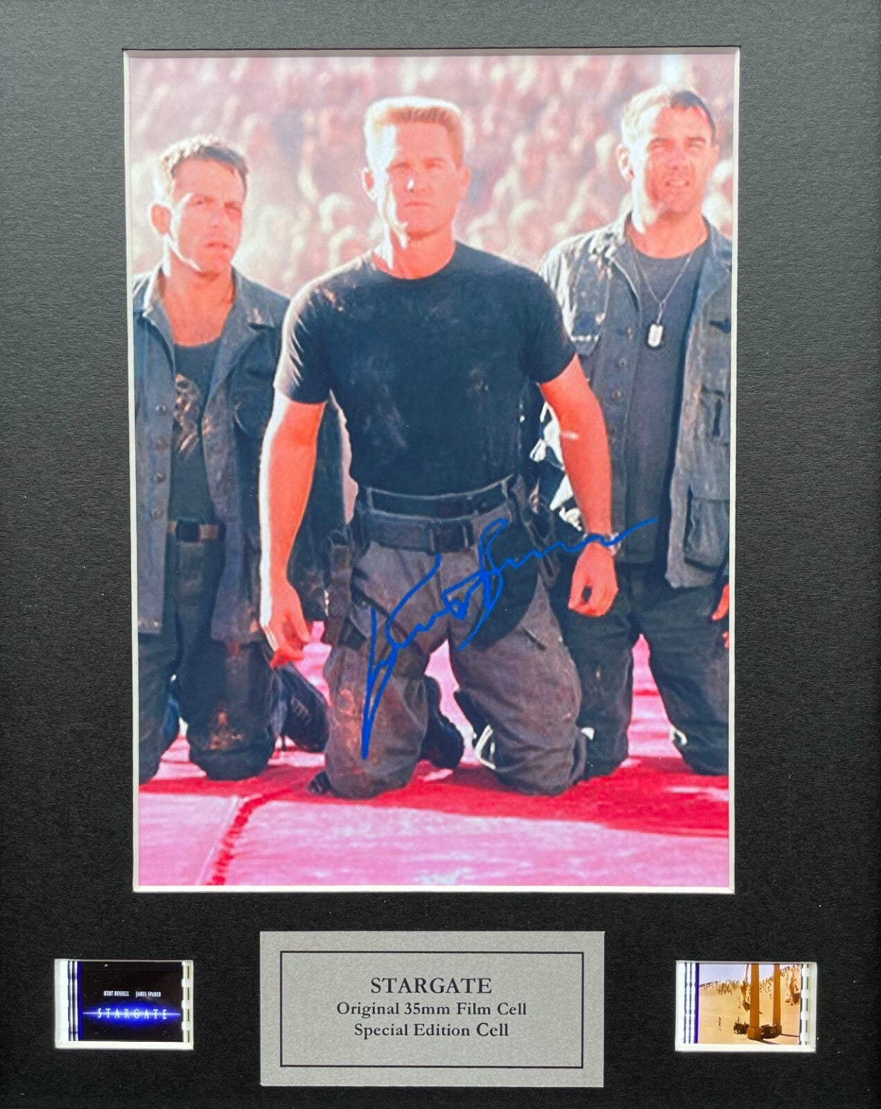 Stargate KURT RUSSELL Original 35mm Film Cells set in Quality Wood Frame + COA