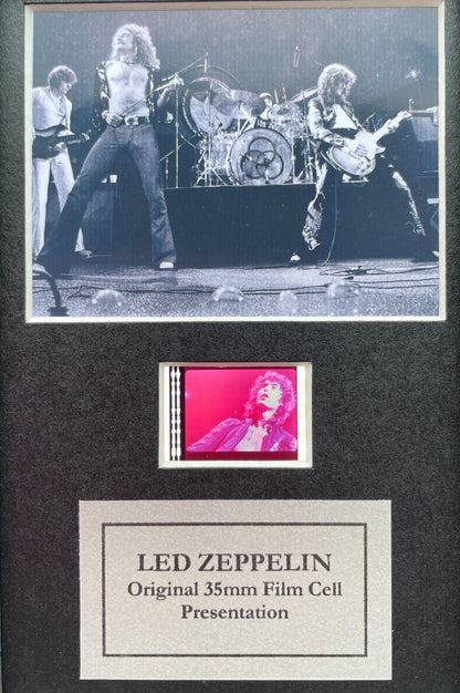 LED ZEPPELIN Original Mini 35mm Film Cells set in Quality Wood Frame + COA