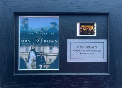 Hand crafted display featuring original mini 35mm film cell for Mrs Brown fans