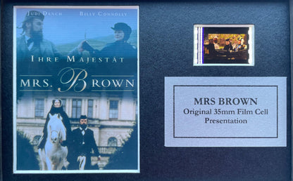 Hand crafted display featuring original mini 35mm film cell for Mrs Brown fans