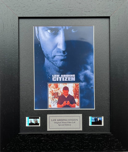 Handmade display featuring original filmcells for LAW ADIDING CITIZEN fans vSR