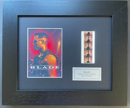 BLADE Wesley Snipes Original 35mm Film Cells set within Quality Wood Frame + COA