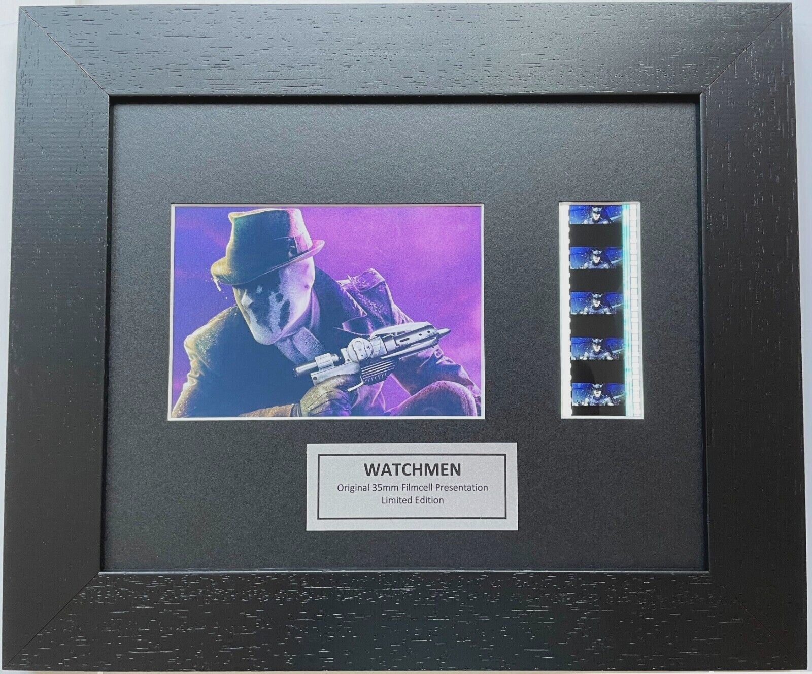 Hand crafted display featuring original 35mm film cells for a WATCHMEN fan v2