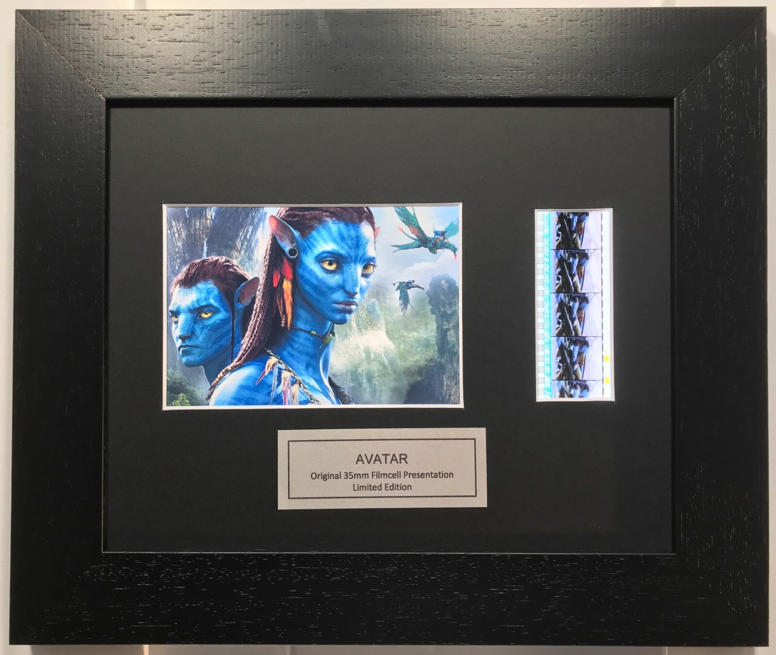 Hand crafted display featuring original 35mm film cells for an AVATAR 2009 fan
