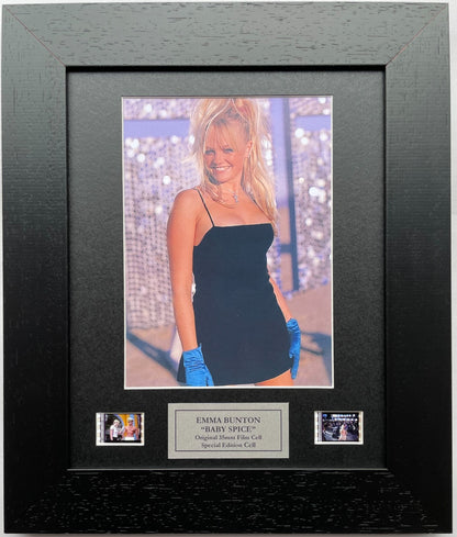 Handmade display featuring original film cells for a Spice World Emma Bunton fan